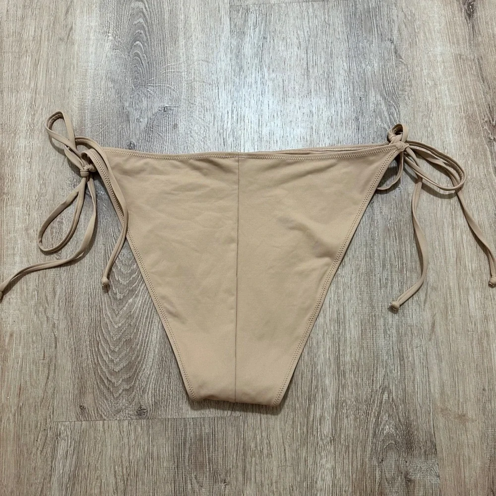 SKIMS | NWT Women's Recycled Swim Low Rise‎ Tie Bikini Bottom, Ochre, Size 4X